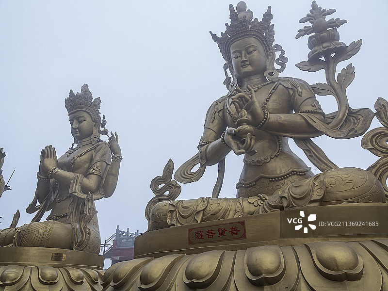 山西五台山东台望海寺风景图片素材