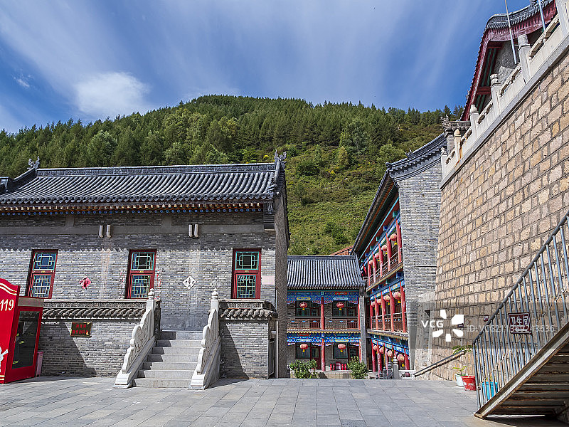 山西五台山佛母洞禅院风景图片素材