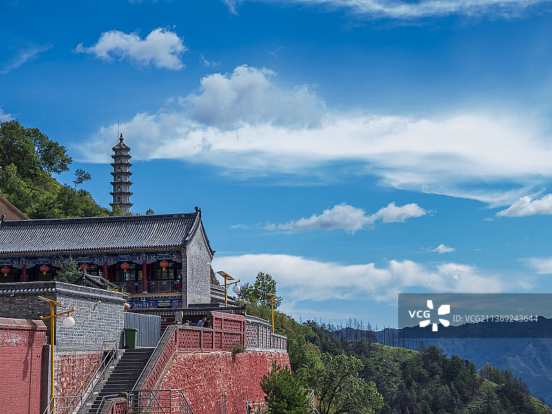 山西五台山佛母洞禅院风景图片素材