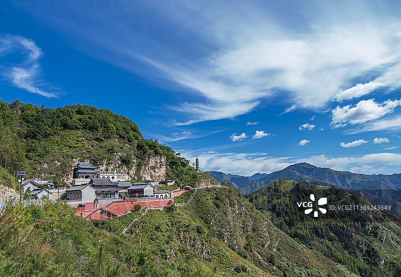 山西五台山佛母洞禅院风景图片素材