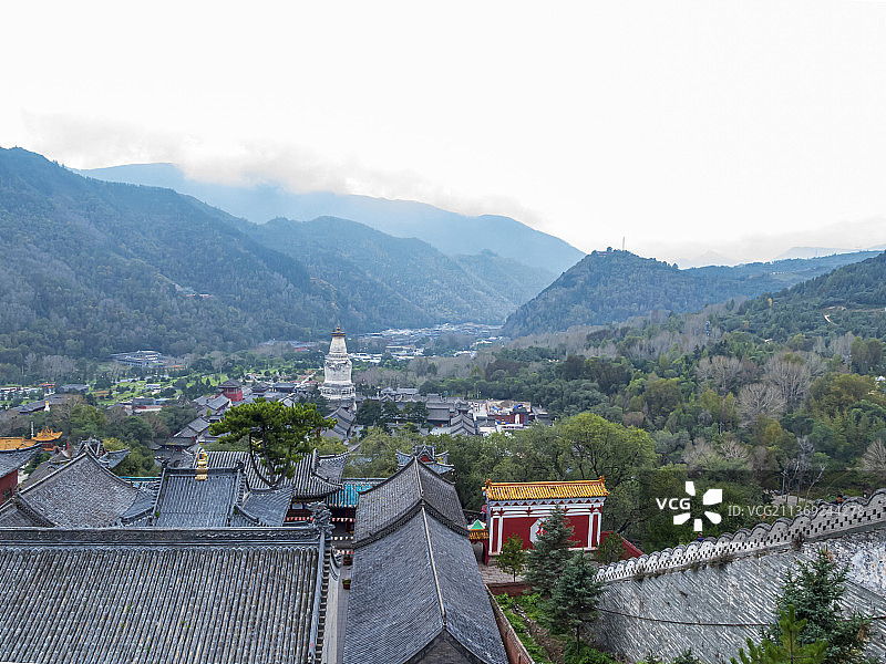 山西五台山广宗寺禅院风景图片素材