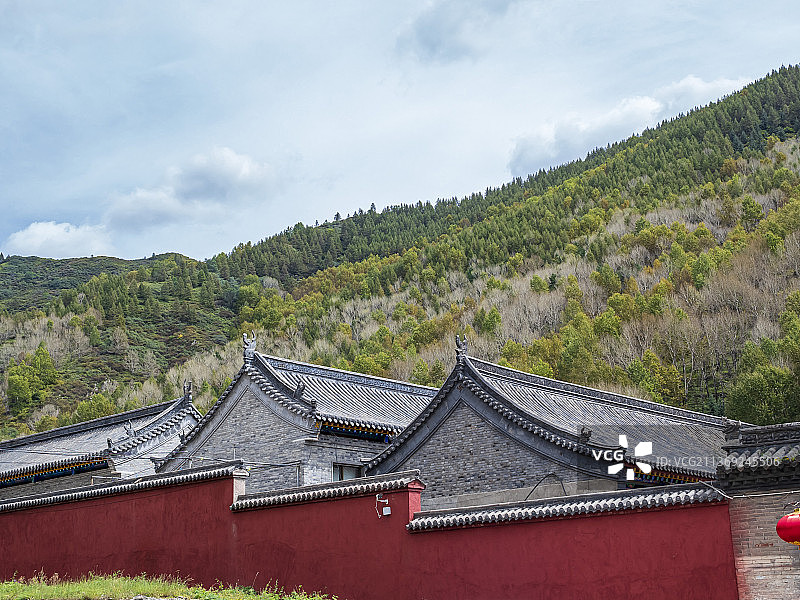 山西五台山普化寺禅院风景图片素材
