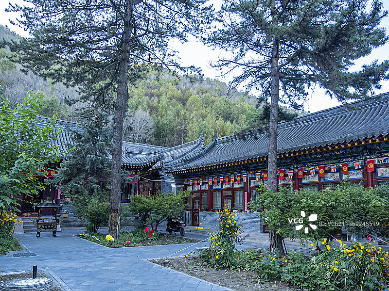 山西五台山普化寺禅院风景图片素材