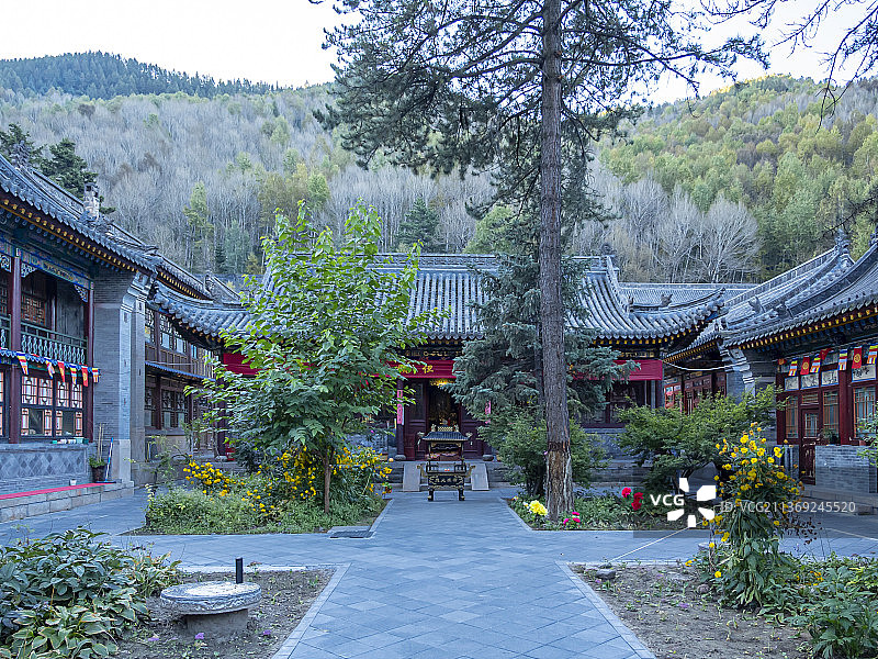 山西五台山普化寺禅院风景图片素材