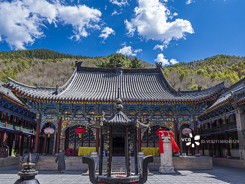 山西五台山普化寺禅院风景图片素材