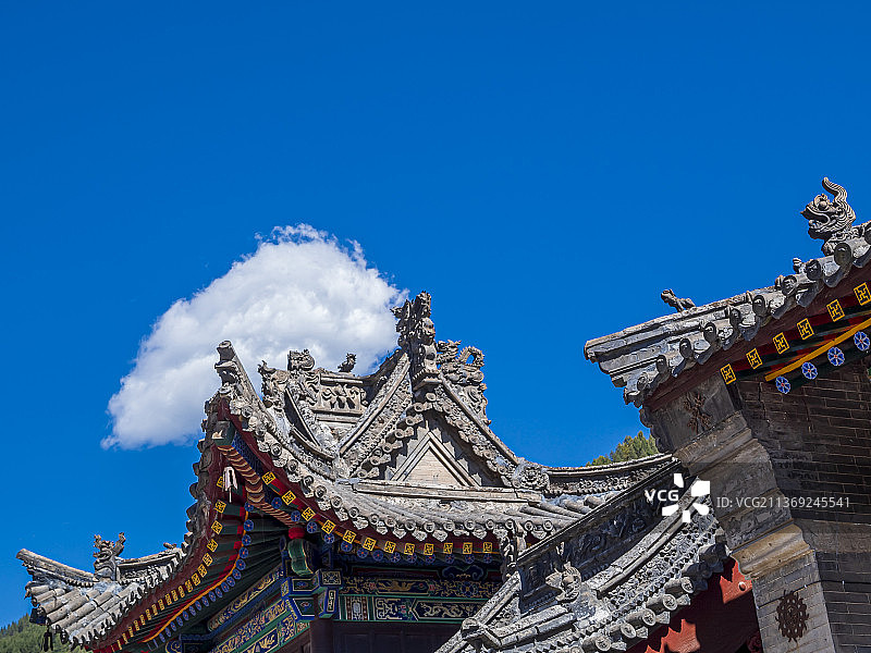 山西五台山普化寺禅院风景图片素材