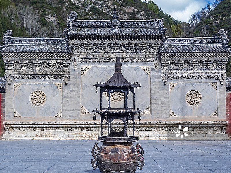 山西五台山普化寺禅院风景图片素材