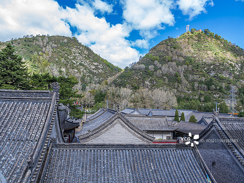 山西五台山普化寺禅院风景图片素材