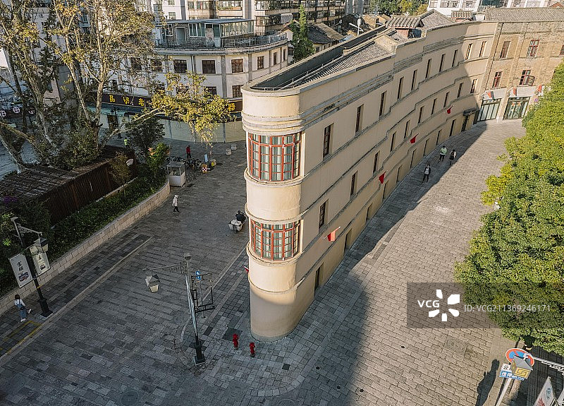 昆明老街 酒杯楼 若安对月楼酒店 地标 航拍 民国建筑 历史图片素材