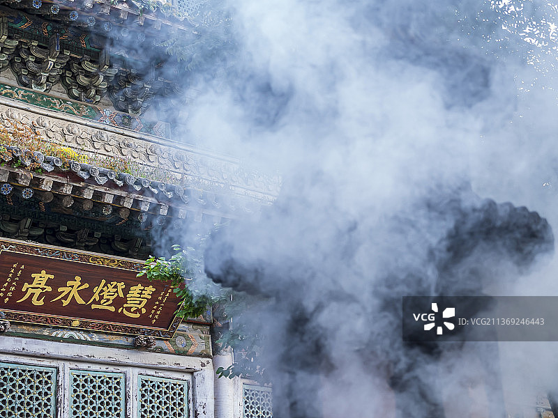 山西五台山塔院寺禅院风景图片素材