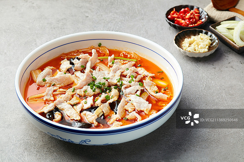 水煮猪肉片图片素材