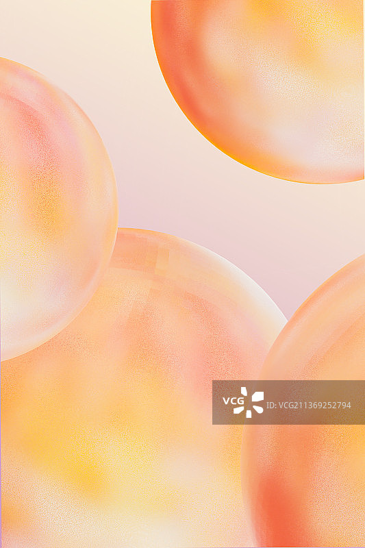 抽象渐变球体梦幻色插画壁纸背景图片素材