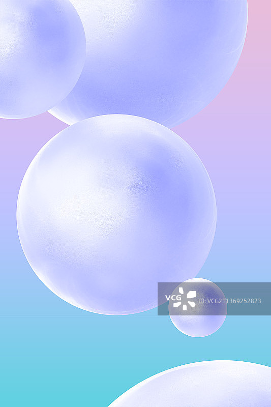 抽象渐变球体梦幻色插画壁纸背景图片素材