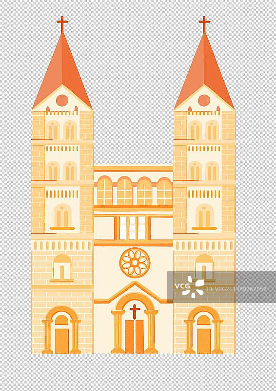 青岛地标建筑教堂图片素材