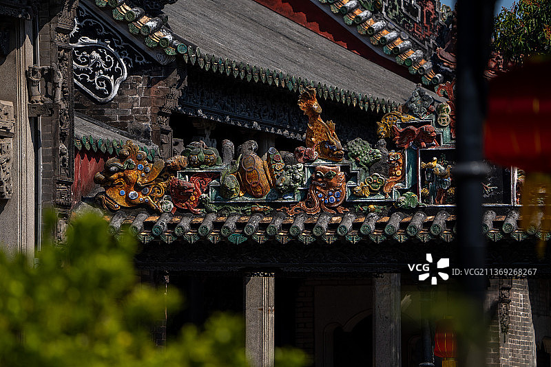 陈家祠民间雕刻保护建筑图片素材