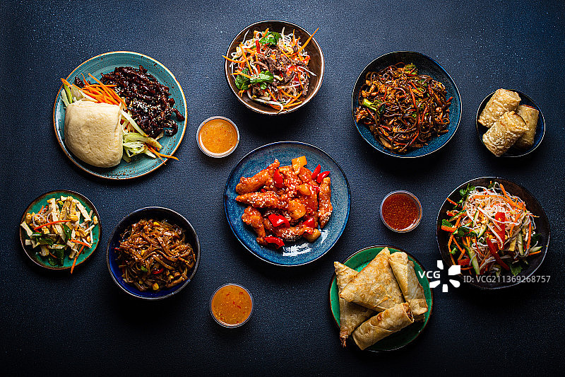 中式菜肴拼盘图片素材