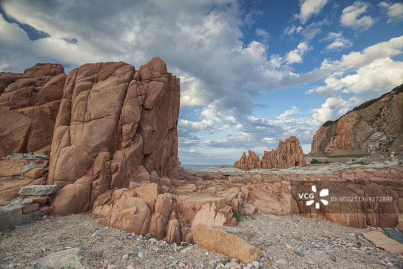 意大利阿尔巴塔克斯岩层全景红石图片素材