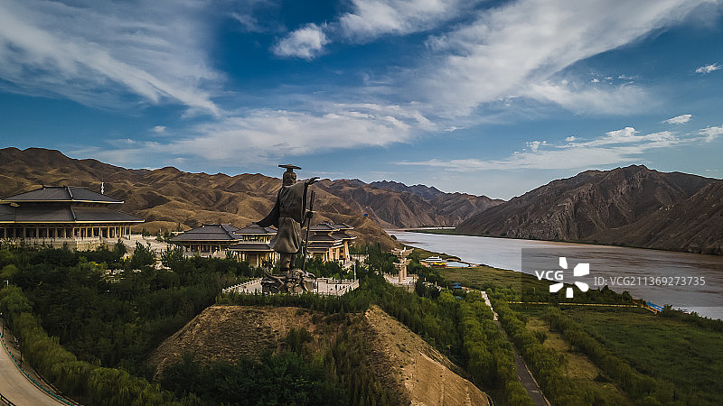 宁夏黄河大峡谷大禹文化园图片素材