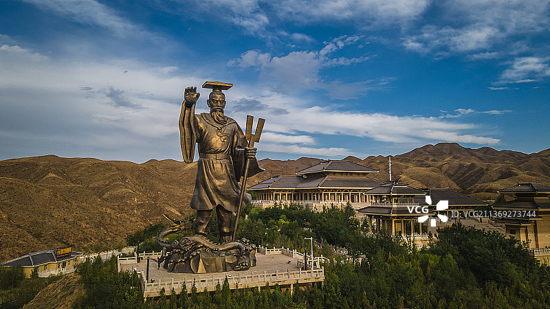 宁夏黄河大峡谷大禹文化园图片素材