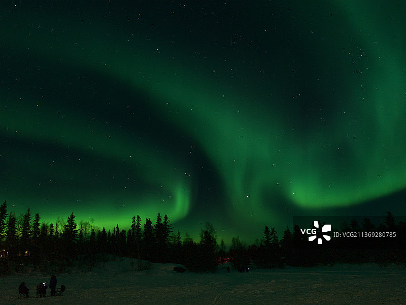 耶洛奈夫的极光夜景图片素材