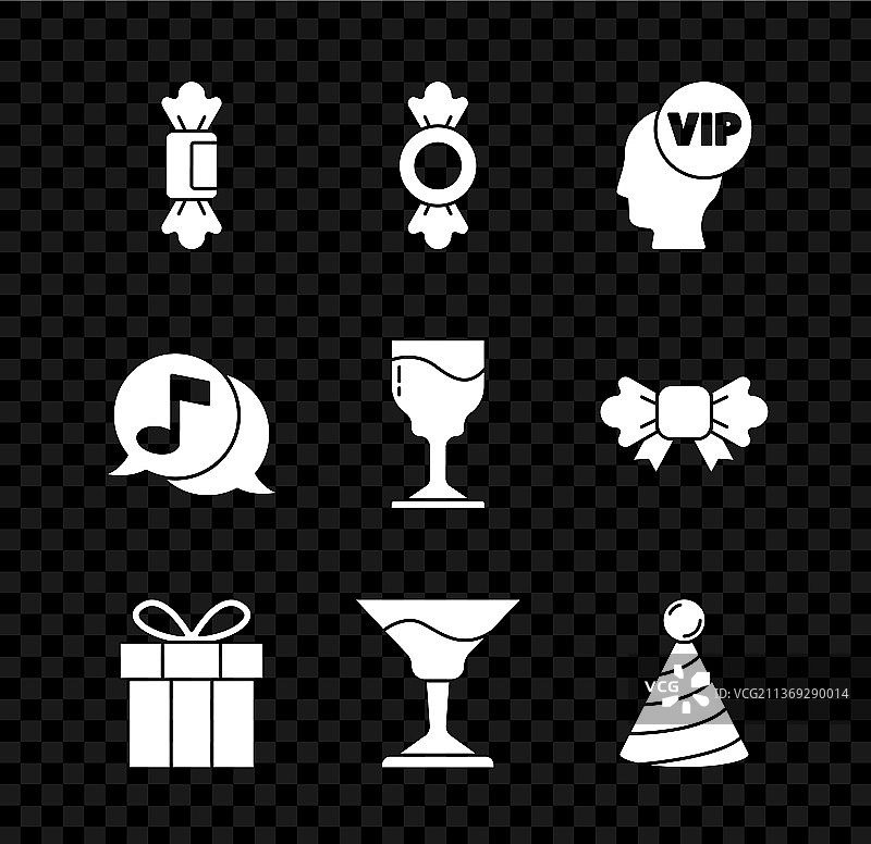 VIP糖果头像礼盒鸡尾酒套装图片素材