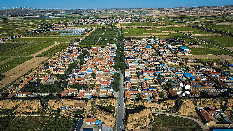航拍宁夏海原西安州古城图片素材