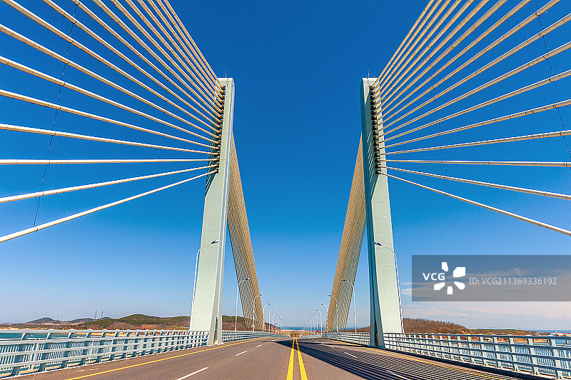 中国辽宁大连长海县长山大桥图片素材
