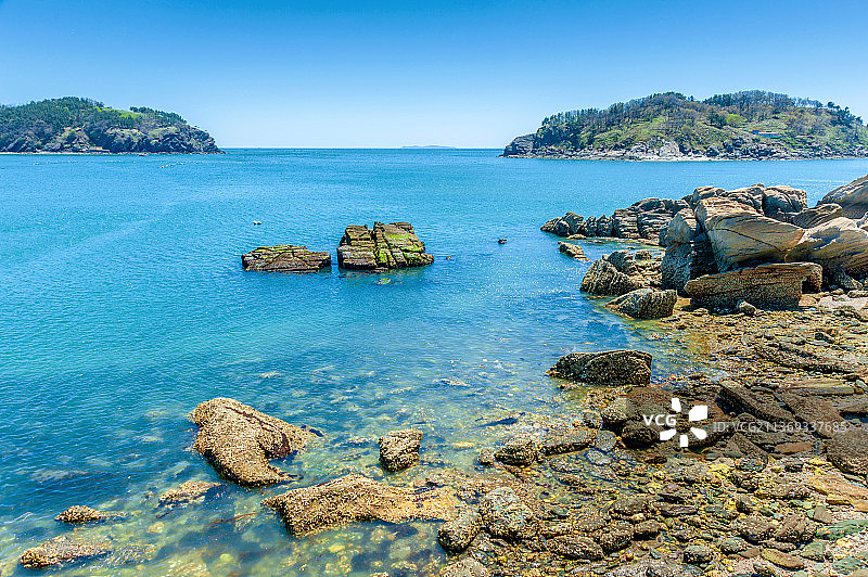 中国辽宁大连长海县小长山岛小水口森林公园图片素材