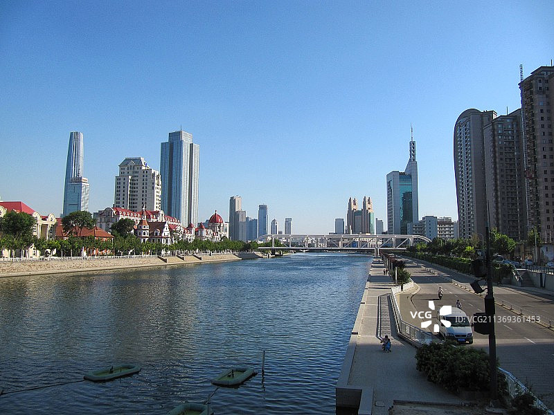 天津海河高楼大厦图片素材