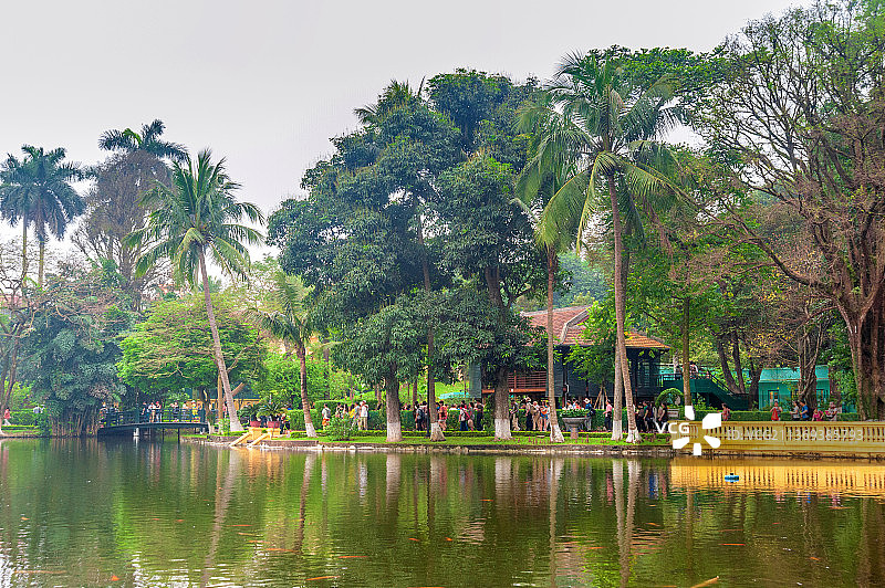 亚洲越南河内主席府胡志明故居图片素材