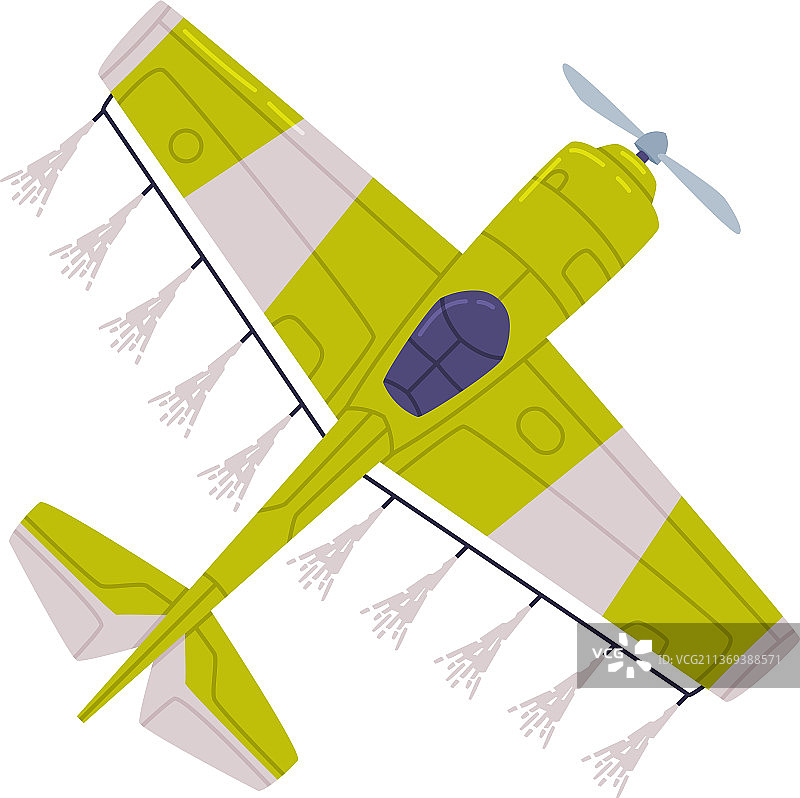 用于航空的农业双翼螺旋桨飞机图片素材