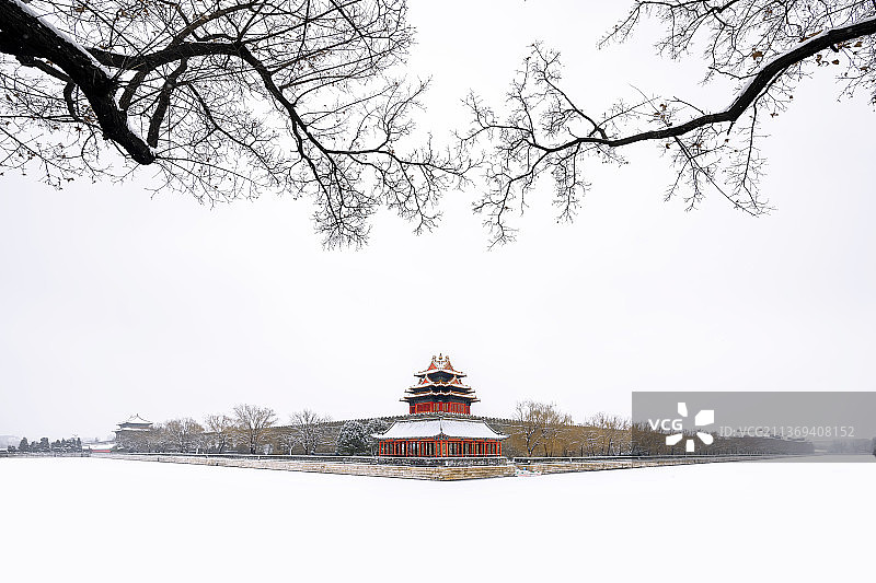 雪之角楼图片素材