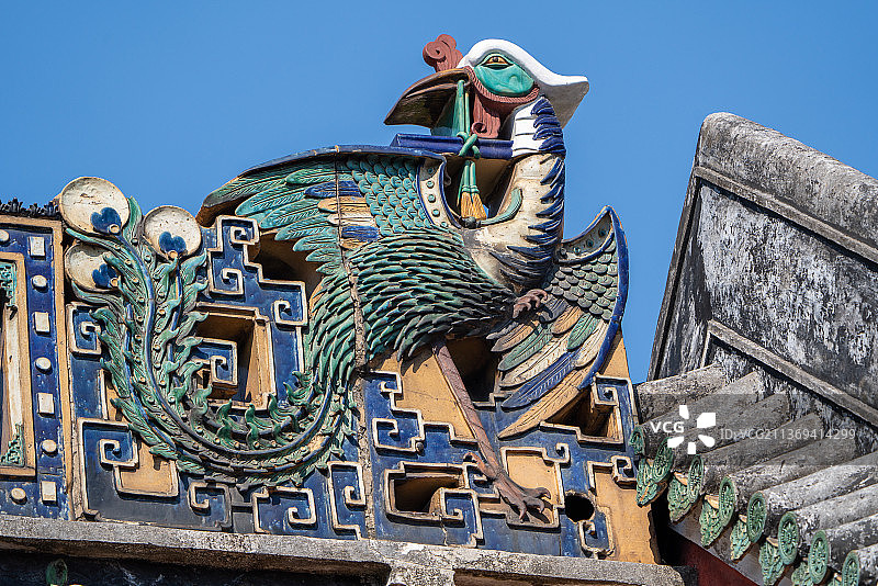陈家祠雕塑保护建筑雕刻古代建筑广州著名景点图片素材