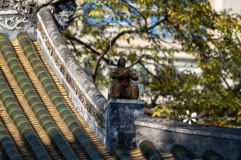 广州光孝寺佛寺建筑雕刻艺术古老建筑图片素材