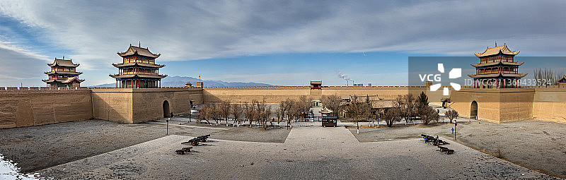 嘉峪关关城全景图片素材