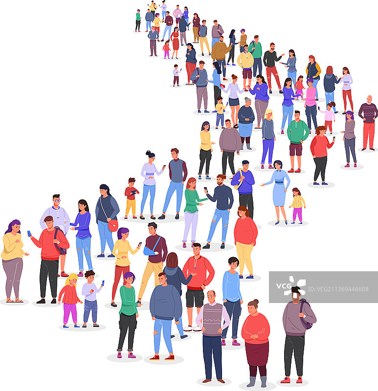 人群排队营销图片素材