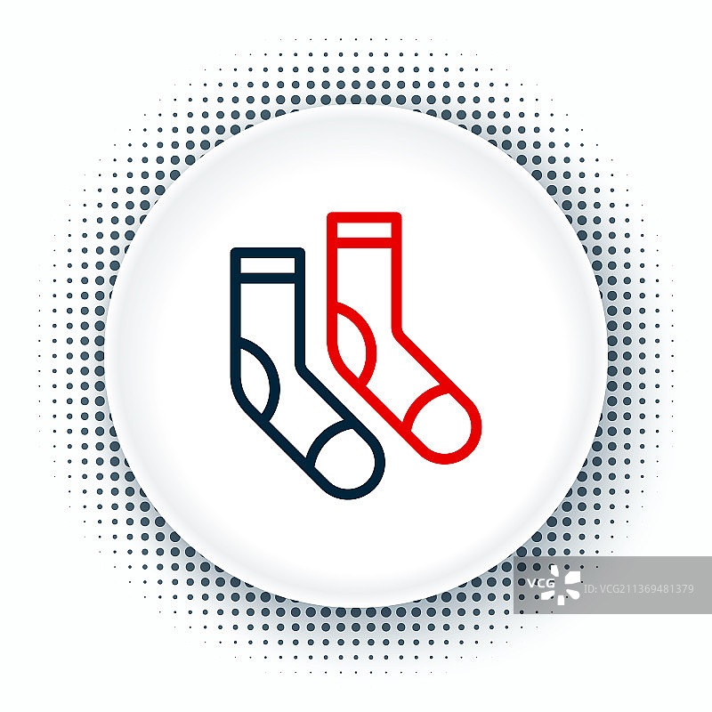白色背景上的袜子线条图标图片素材