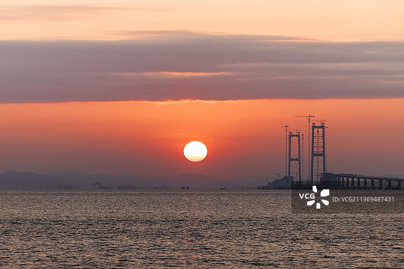 西湾红树林公园日落图片素材