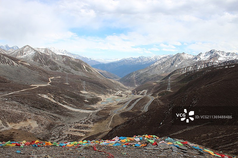 318国道Highway 318 雅安至稻城亚丁沿途风景图片素材