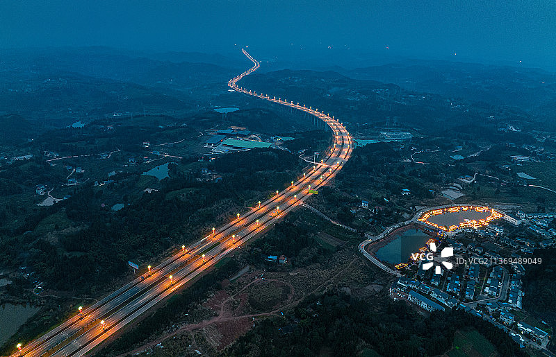 乡路弯弯（安岳大道）图片素材