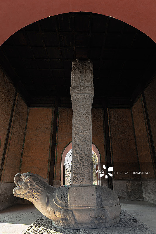 寺庙内的石碑图片素材