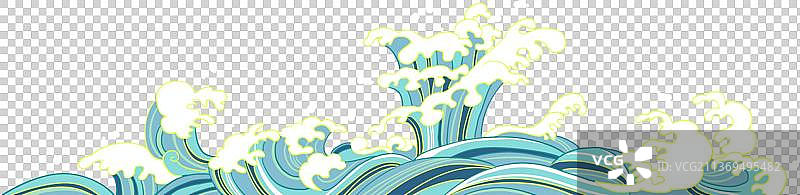 国潮浪花图片素材