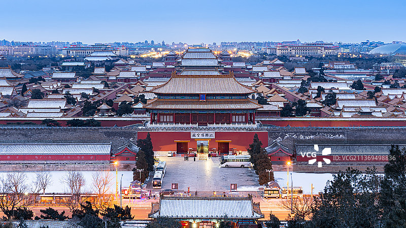 雪后故宫图片素材