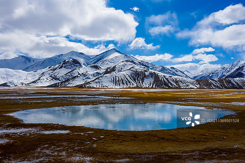 班公湖湿地图片素材