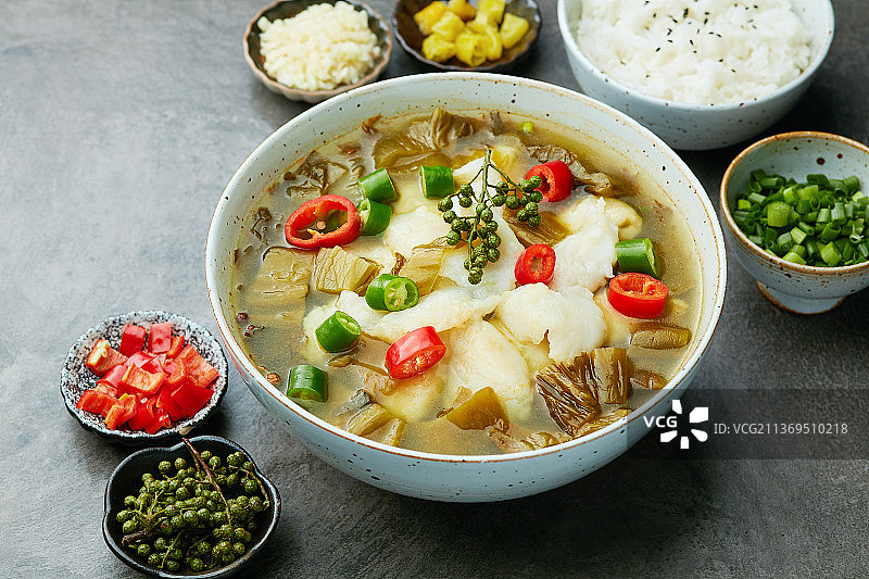 藤椒酸菜鱼图片素材