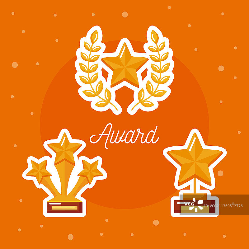 赢得奖项三图标图片素材