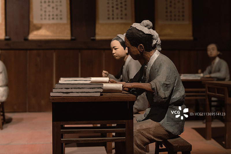 古代私塾模型图片素材
