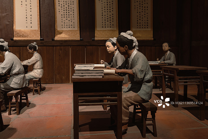古代私塾模型图片素材