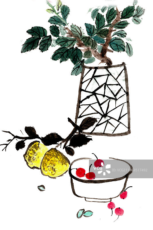 樱桃与梨图片素材