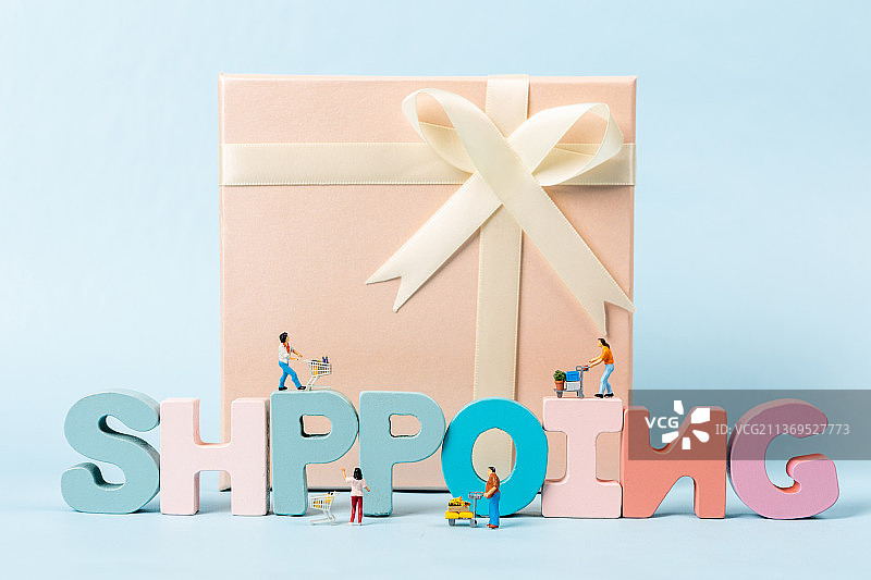 人群购物shppoing礼物图片素材